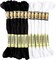 12 Skeins Professional Embroidery Floss, Black and White Embroidery Threads, 8m Embroidery Thread Set for Cross Stitch, Bracelet Friendship and Craft Floss
